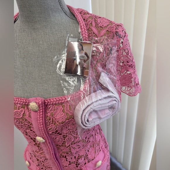 Self-portrait pink lace Midi dress - Picture 3 of 6